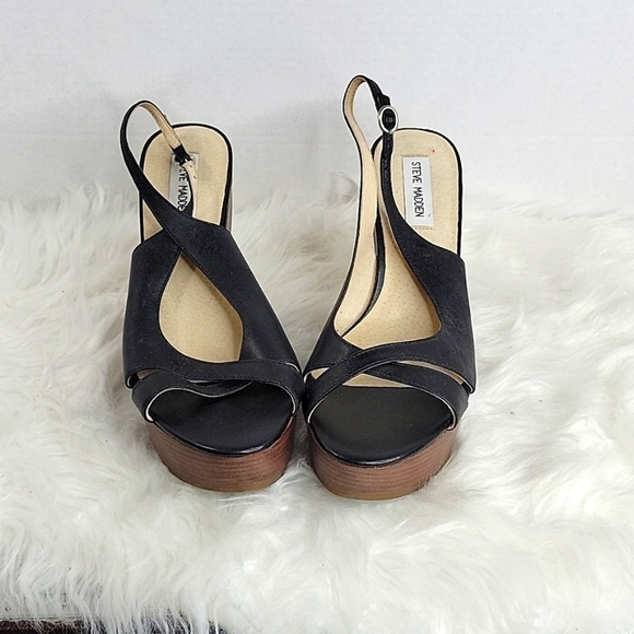 STEVE MADDEN‎ Black Sauna Platform Shoes Size 9 - Picture 1 of 7